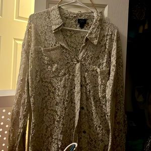 Day trip floral see through long sleeve from buckle